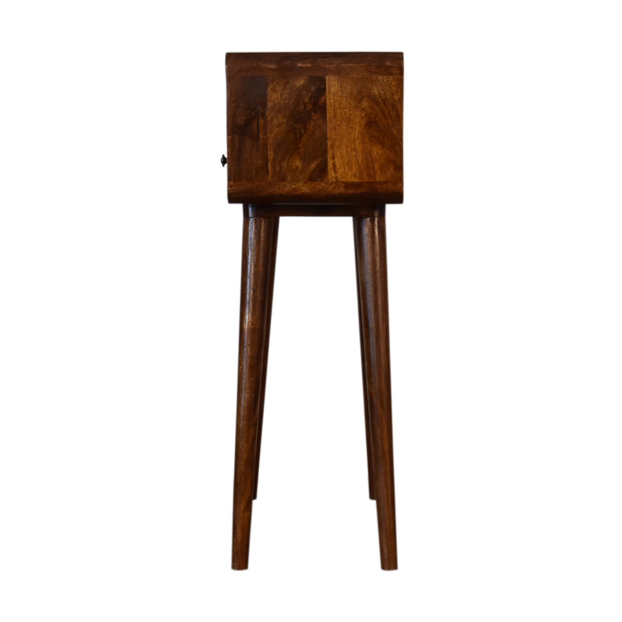 Venzone Mini Chestnut Console Table 2 Drawers and Open Shelf
