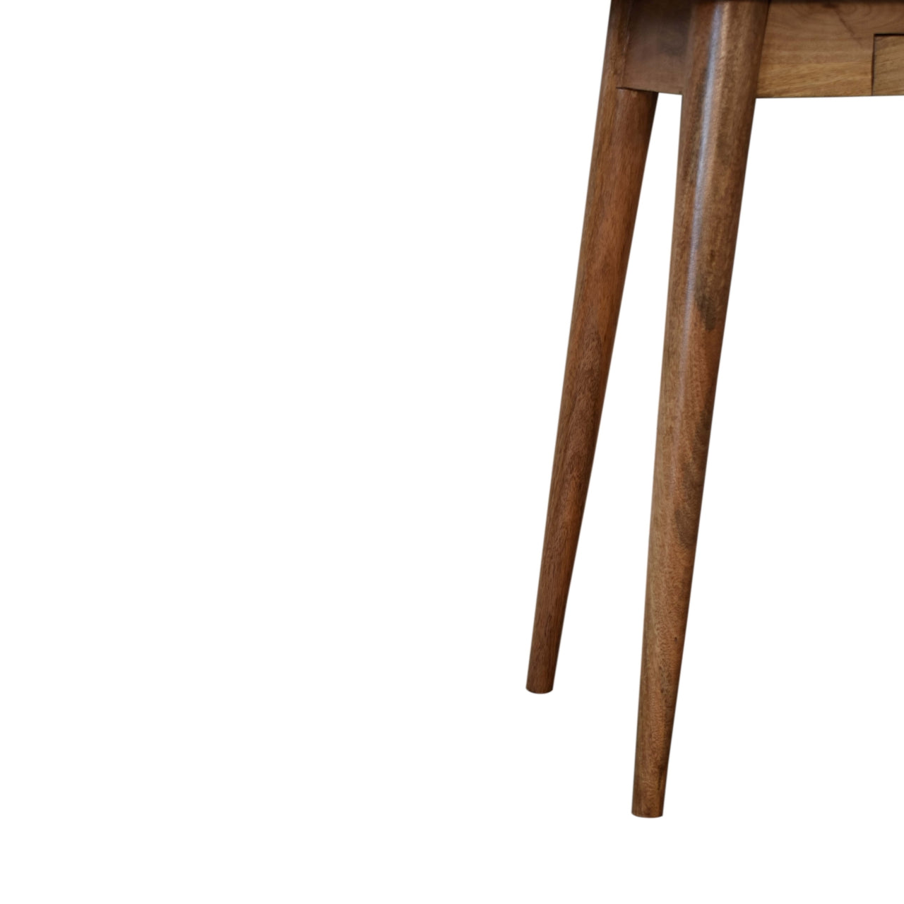 Grasse Mini Natural Mango Wood Scandi Writing Desk with Drawer