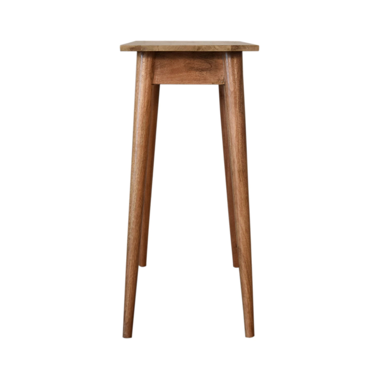 Grasse Mini Natural Mango Wood Scandi Writing Desk with Drawer