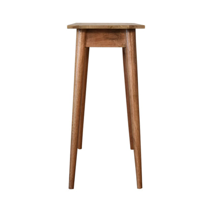 Grasse Mini Natural Mango Wood Scandi Writing Desk with Drawer