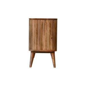 Anthropology Textured Slatted Mango Wood Sideboard Cut Out Handles