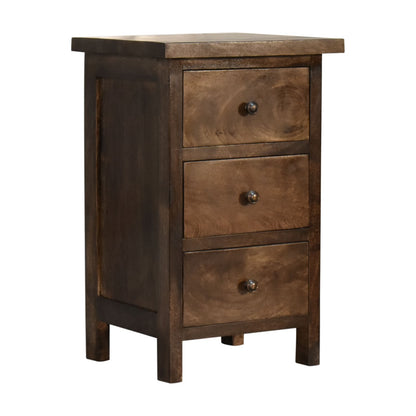 Grazzano Mini Classic Mango Wood Countryside Bedside Table 3 Drawers