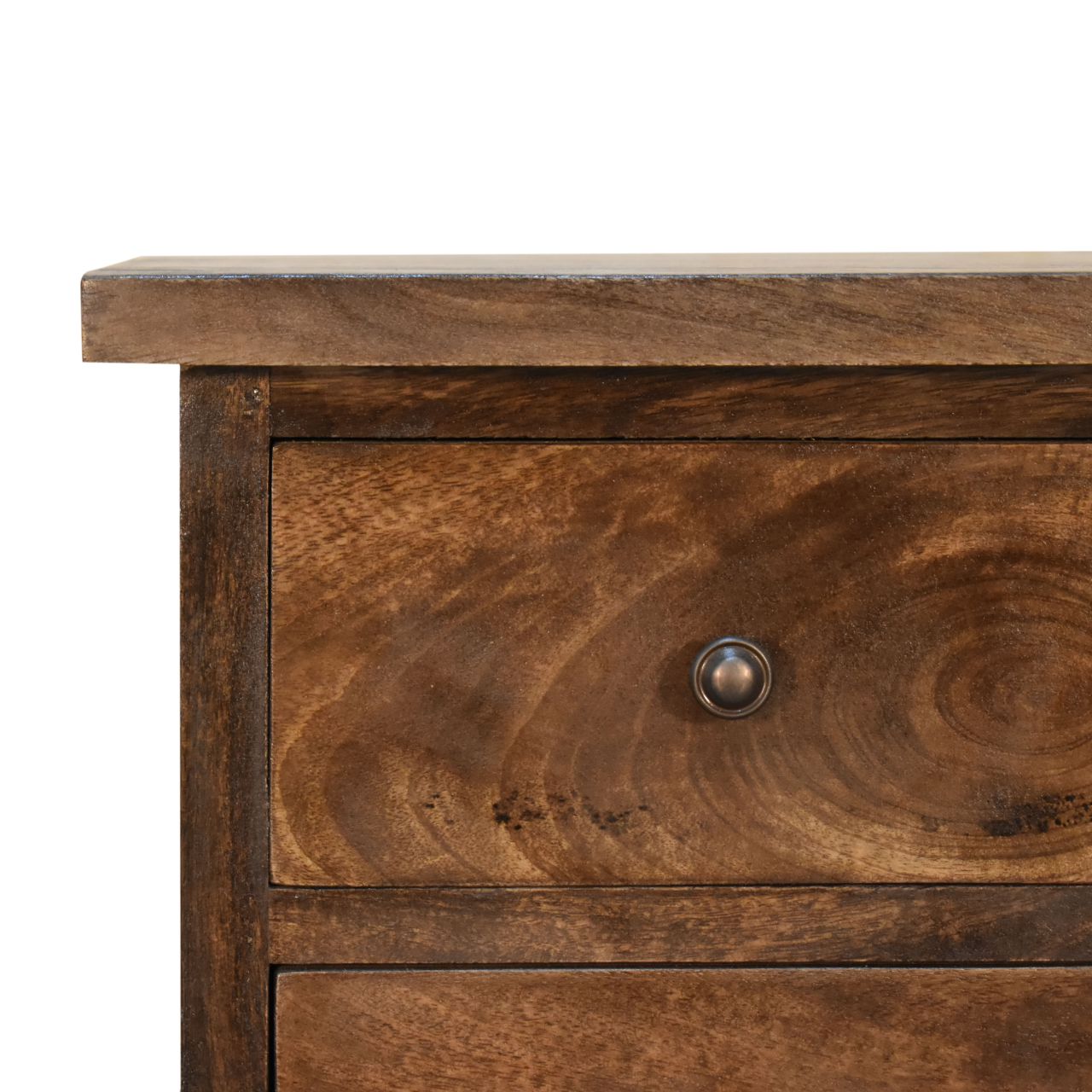 Grazzano Mini Classic Mango Wood Countryside Bedside Table 3 Drawers