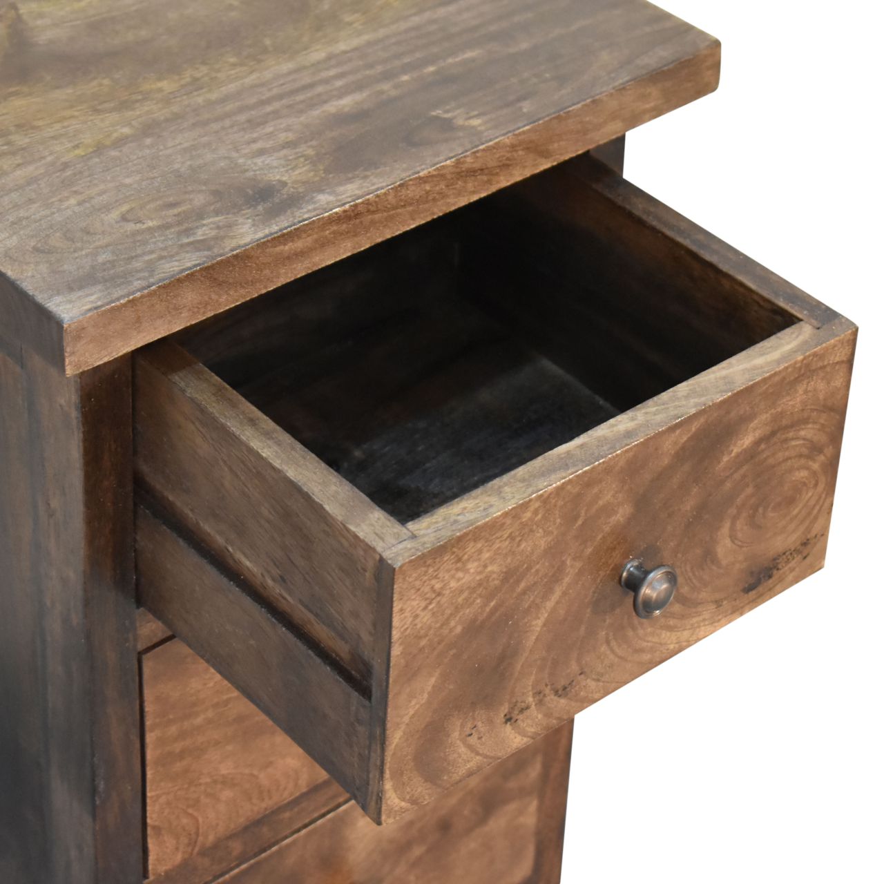 Grazzano Mini Classic Mango Wood Countryside Bedside Table 3 Drawers