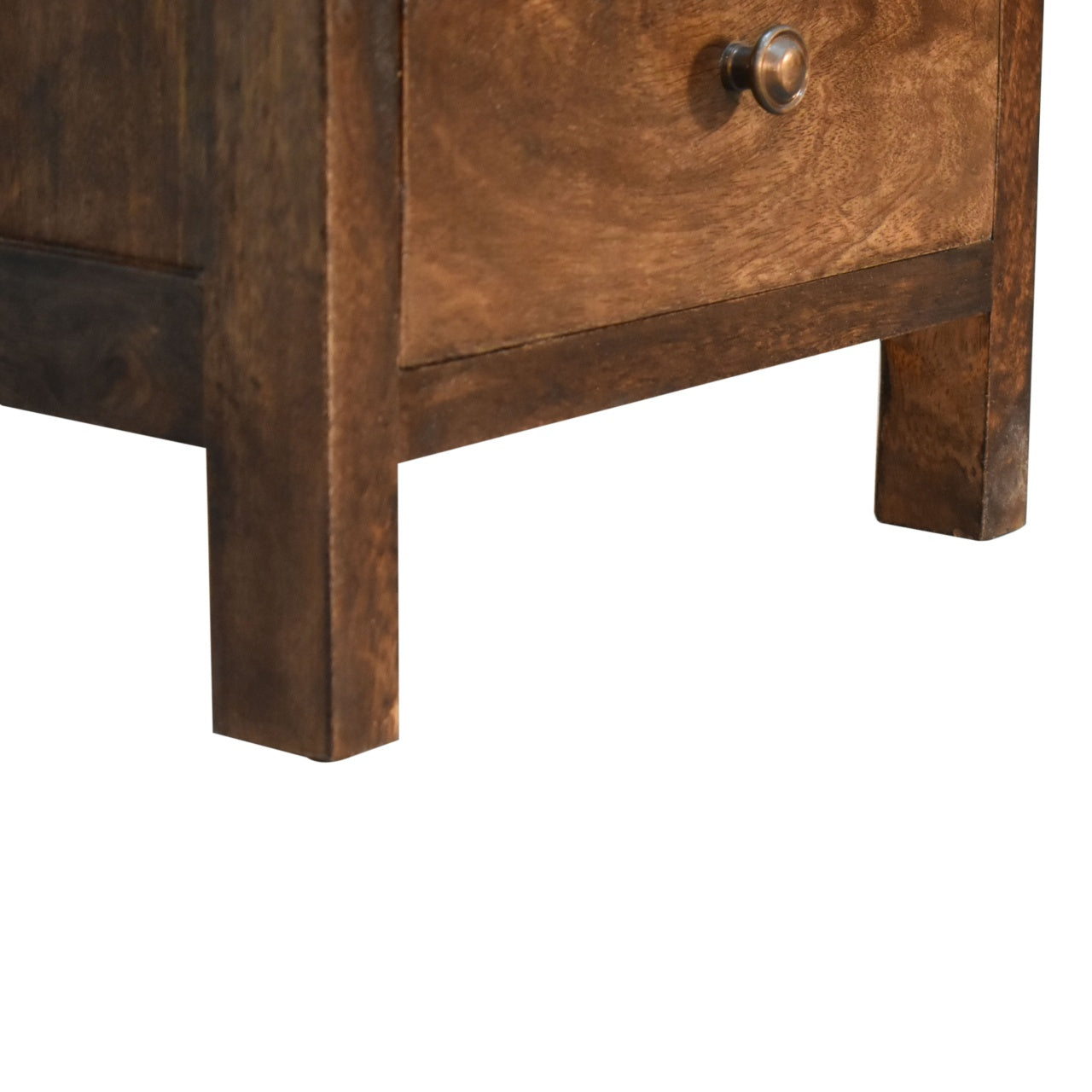 Grazzano Mini Classic Mango Wood Countryside Bedside Table 3 Drawers