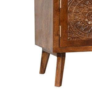 Talloires Antique Style Cabinet Entertainment TV Media Unit 2 Doors Open Shelf