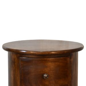 Mezzano Chestnut Mango Wood 3 Drawer Drum Cabinet
