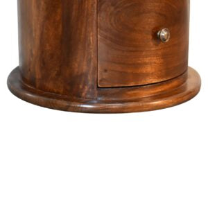 Mezzano Chestnut Mango Wood 3 Drawer Drum Cabinet