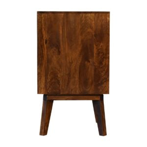 Perouges Bedside Table Cut-Out Dotted Brass Door