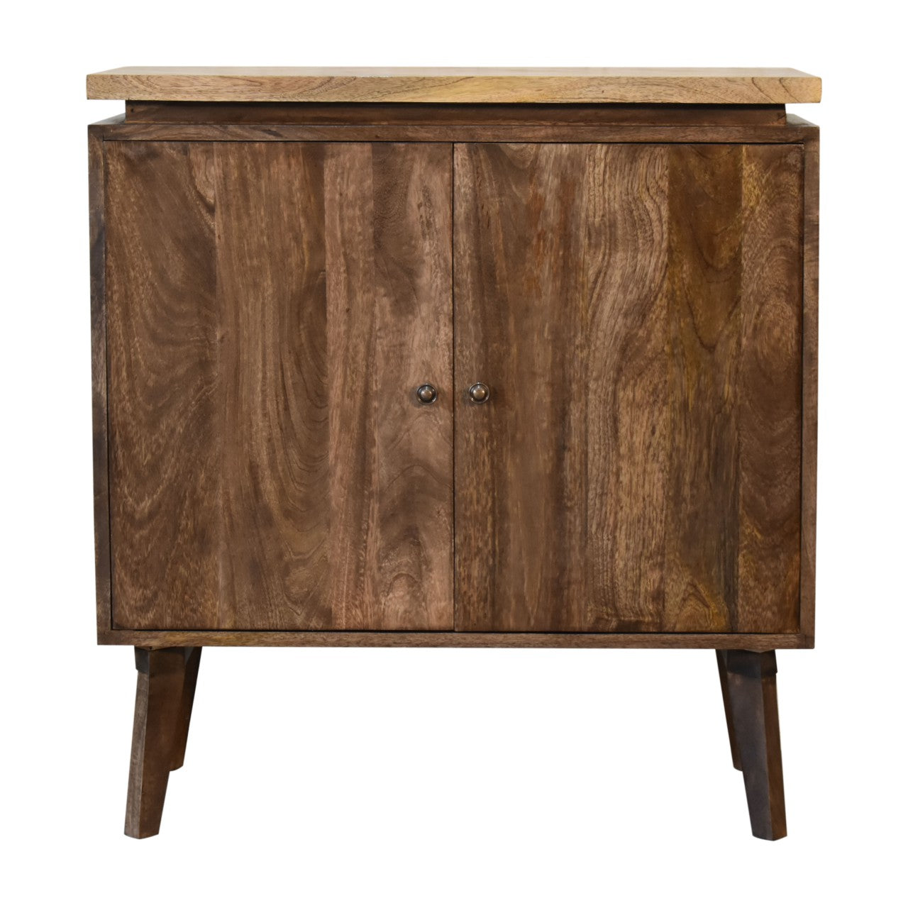 Giverny 2 tone Wooden Platform Storage Cabinet with Doors