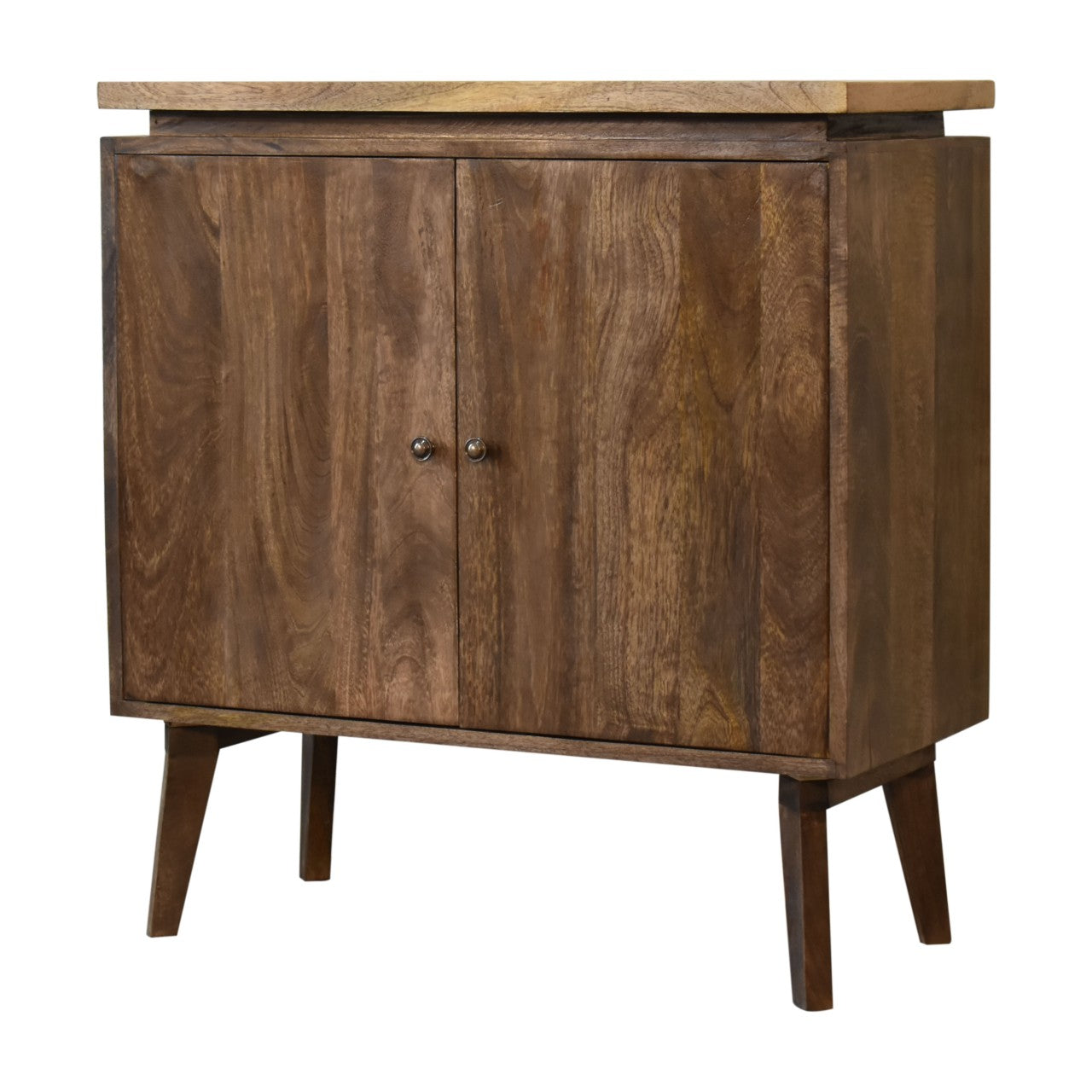 Giverny 2 tone Wooden Platform Storage Cabinet with Doors