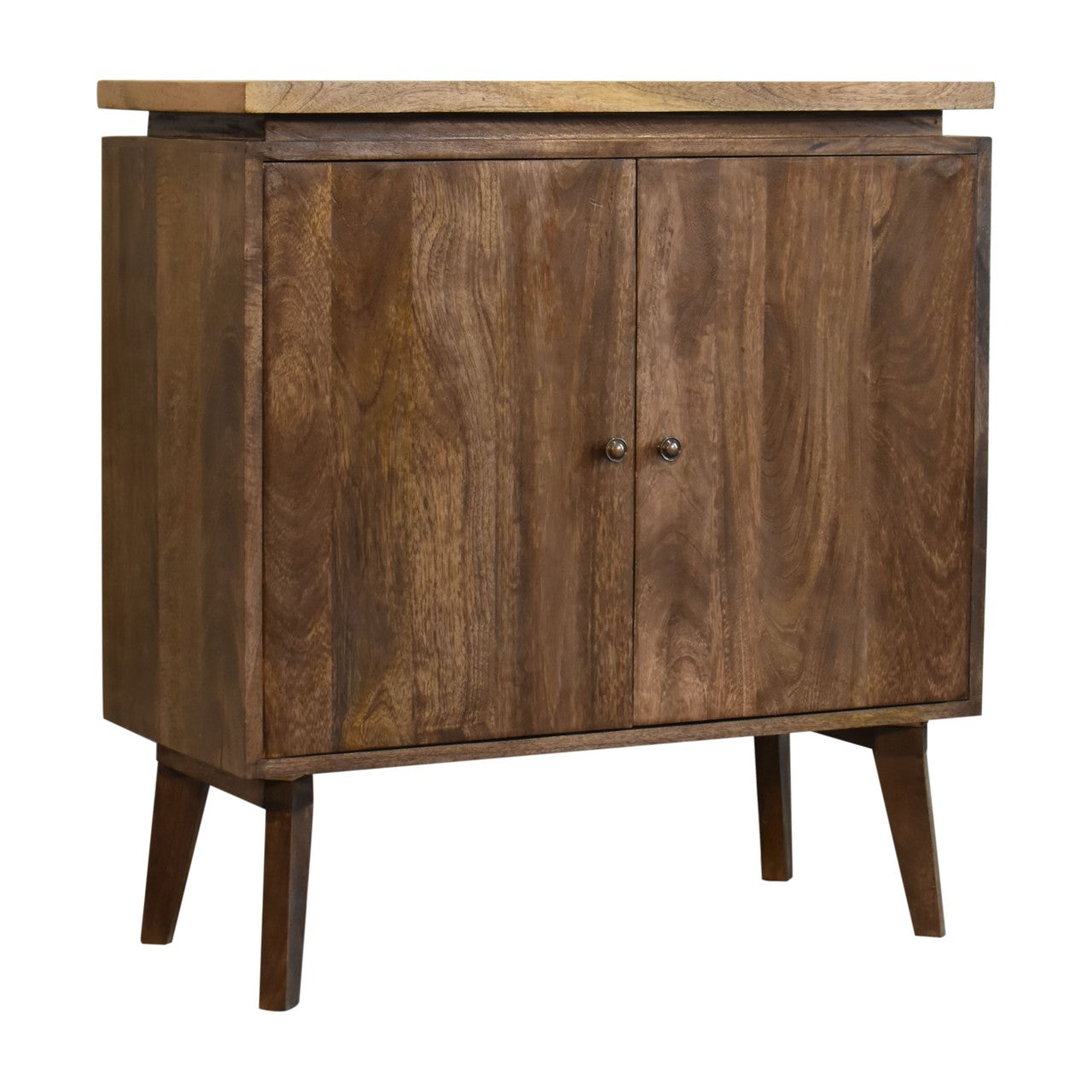 Giverny 2 tone Wooden Platform Storage Cabinet with Doors