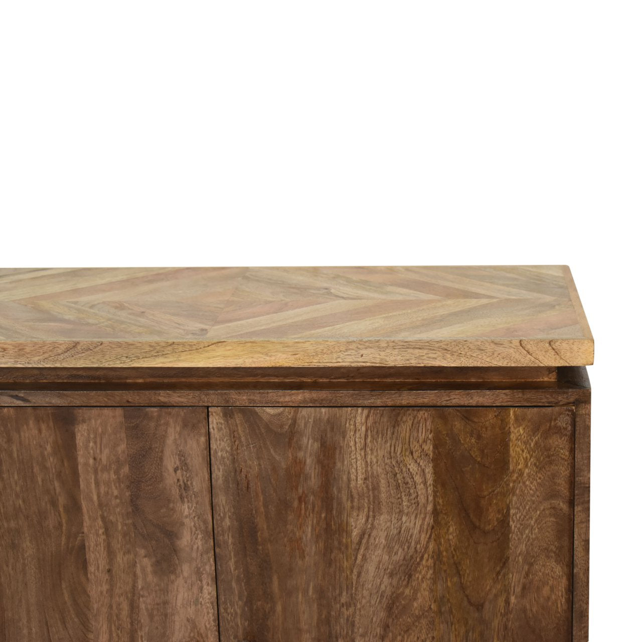 Giverny 2 tone Wooden Platform Storage Cabinet with Doors