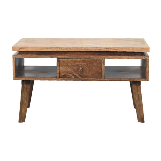Arezzo Classic Granary Coffee Table 2 Drawers with Brass Detail
