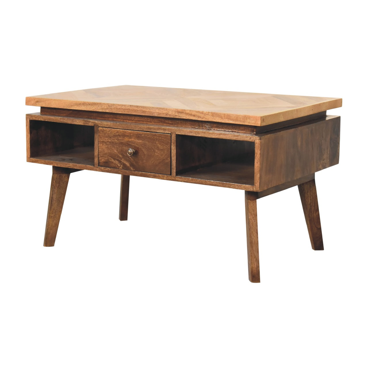 Arezzo Classic Granary Coffee Table 2 Drawers with Brass Detail