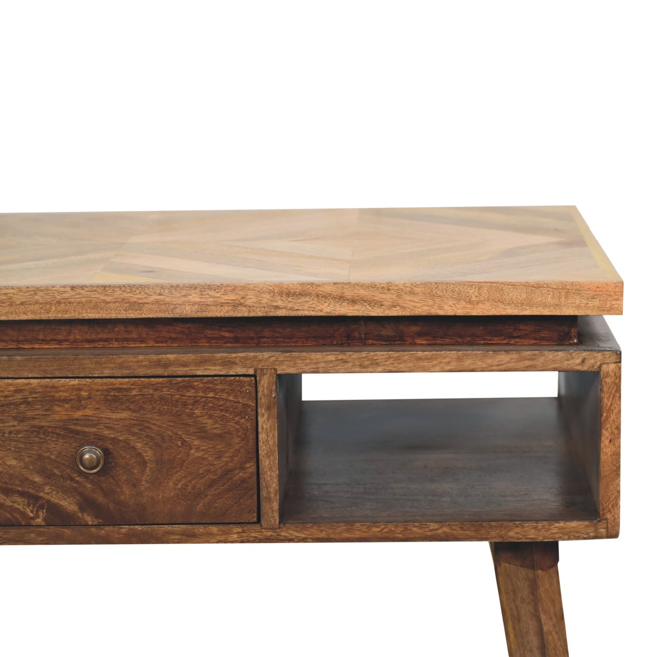 Arezzo Classic Granary Coffee Table 2 Drawers with Brass Detail