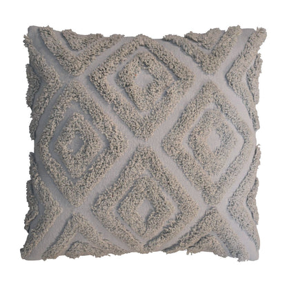 Set of 2 Bologna Grey Mini Diamond Tassle Cushions