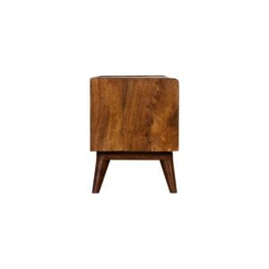 Wye Mud Linen and Mango Wood Nordic Storage Bench