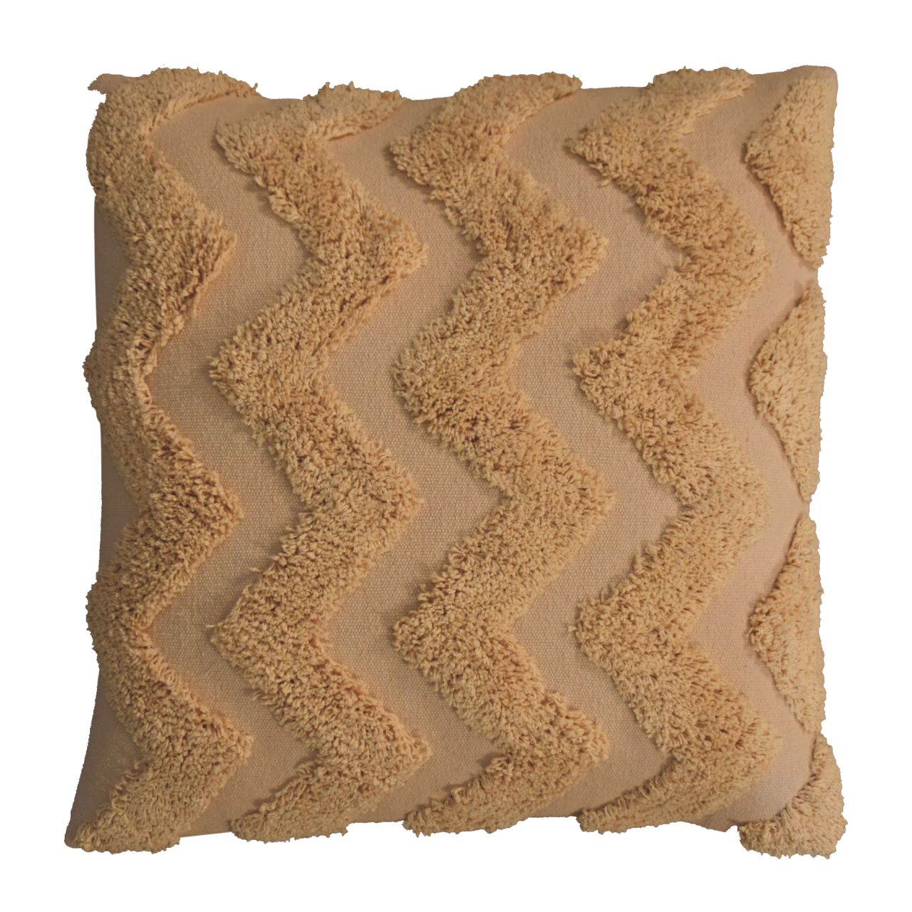 Set of 2 Rimini Soft Mustard Zig-Zag Cushion
