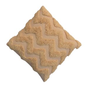 Set of 2 Rimini Soft Mustard Zig-Zag Cushion
