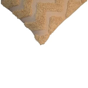 Set of 2 Rimini Soft Mustard Zig-Zag Cushion