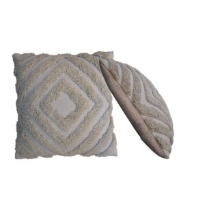 Set of 2 Apricale Grey Diamond Cushion Covers