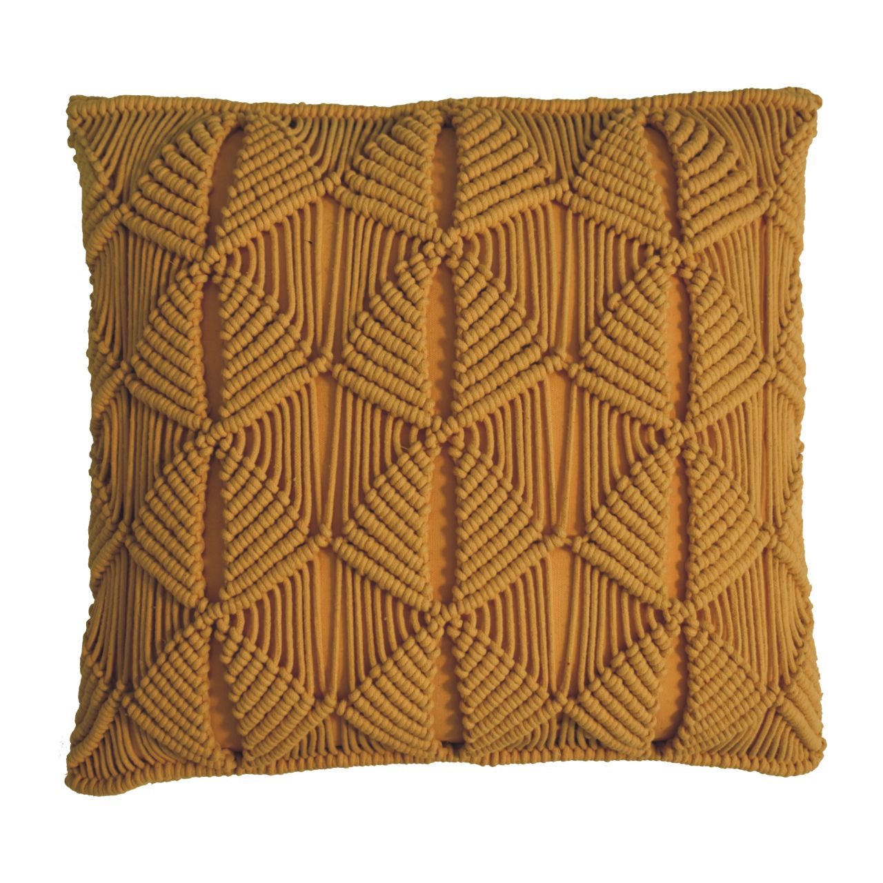 Set of 2 Rochefort Mustard Handwoven Cushion Covers