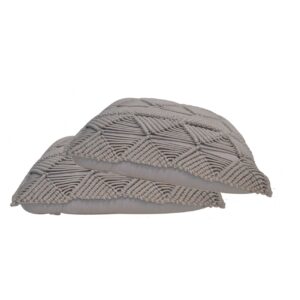 Set of 2 Rochefort Grey  Handwoven Cushion Covers
