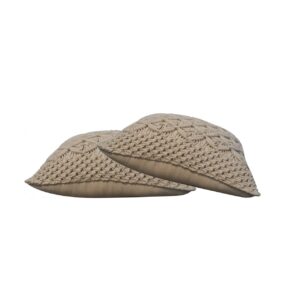 Set of 2 Ploumanac Handwoven Cream Cushions