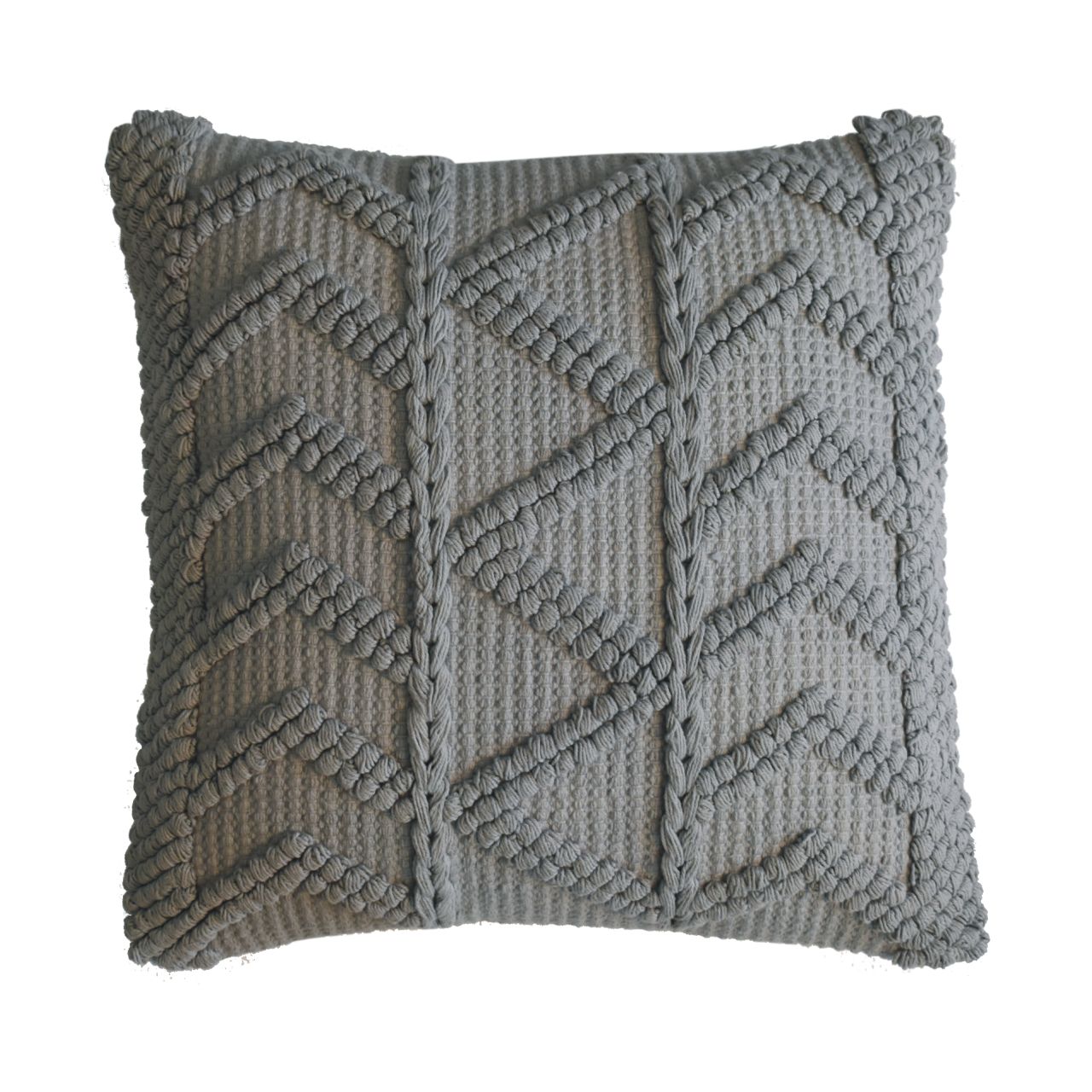 Set of 2 Snowshill Grey Zig Zag Handwoven Cushions Covers