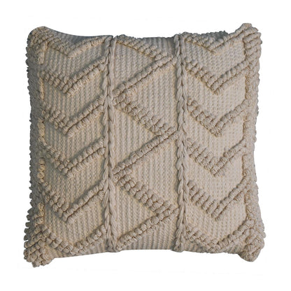 Set of 2 Snowshill Cream Zig Zag Handwoven Cushion Covers