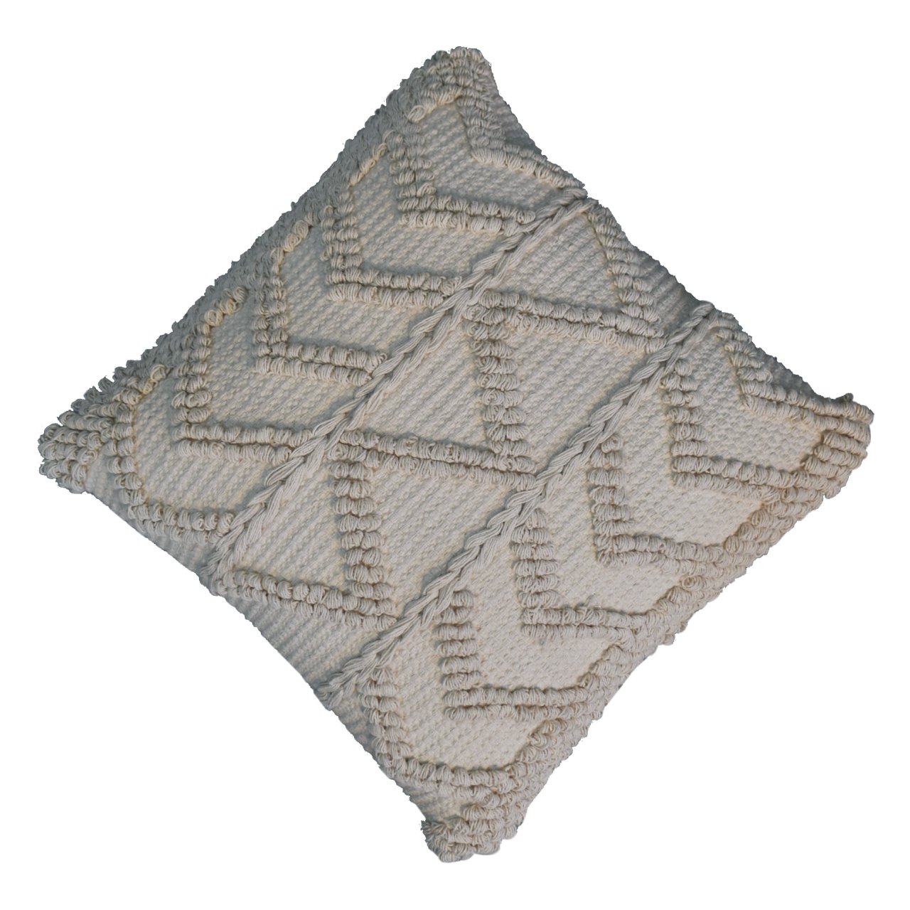 Set of 2 Snowshill Cream Zig Zag Handwoven Cushion Covers
