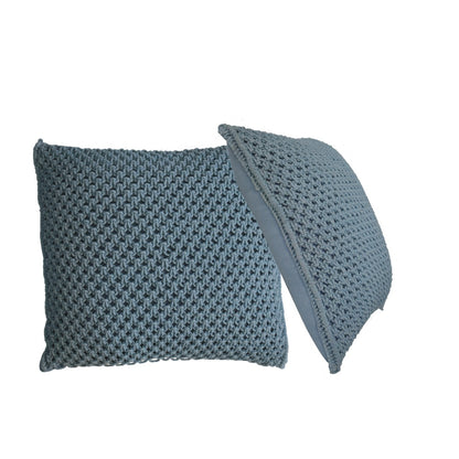 Set of 2 Abbotsbury Blue Handwoven Cushions