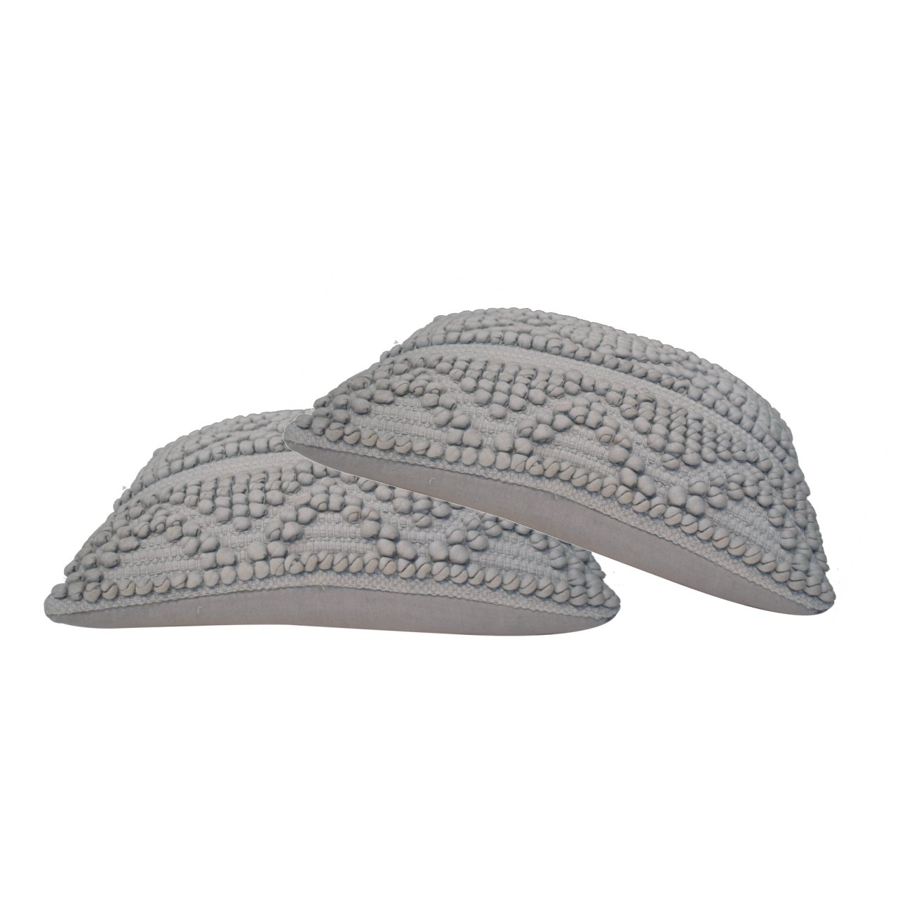 Sarlat Set of 2 Grey Handwoven Cushion Covers