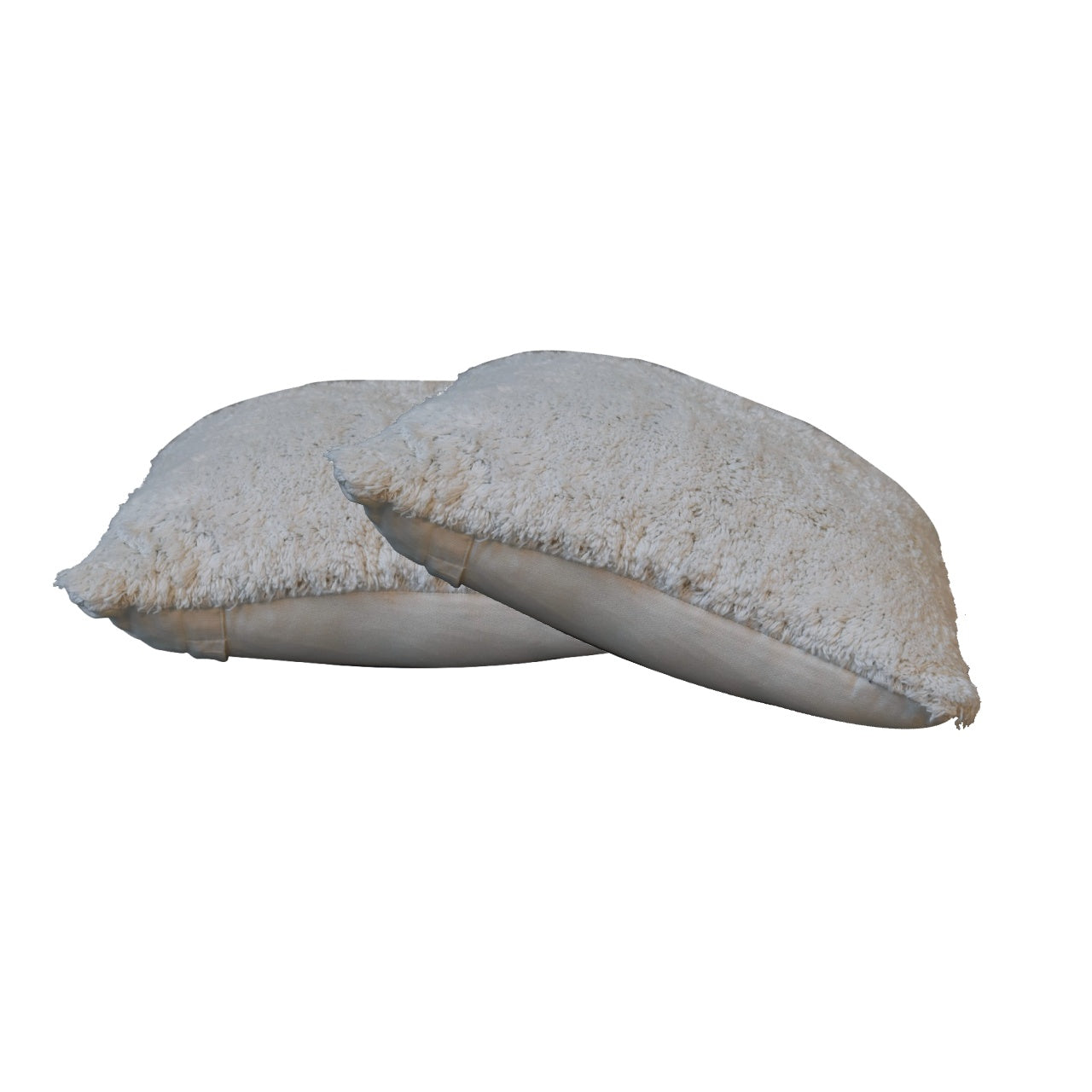 Set of 2 Domme Fluffy Cream Cushion Covers
