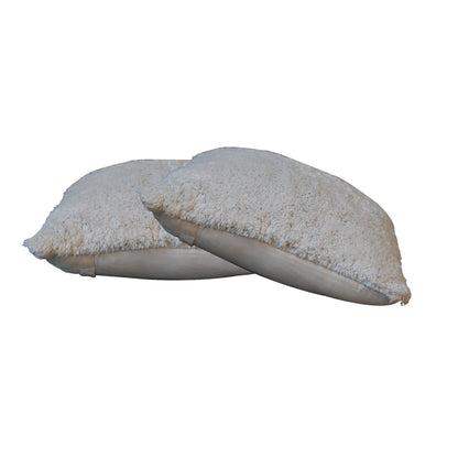Set of 2 Domme Fluffy Cream Cushion Covers