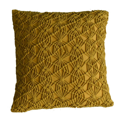 Set of 2 Hautvillers Mustard Hanwoven Cushion Covers