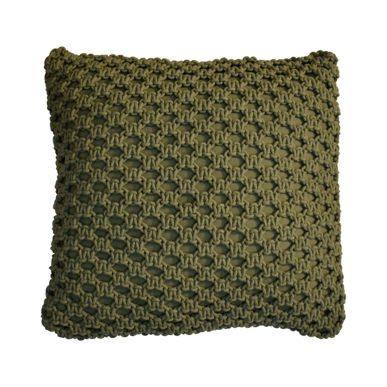 Set of 2 Riomaggiore Macrame Green Cushion Covers