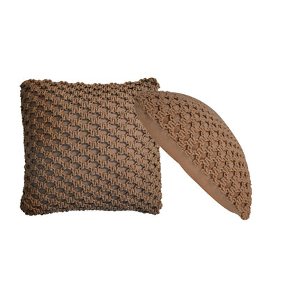 Set of 2 Riomaggiore Coffee Macrame Cushion Covers