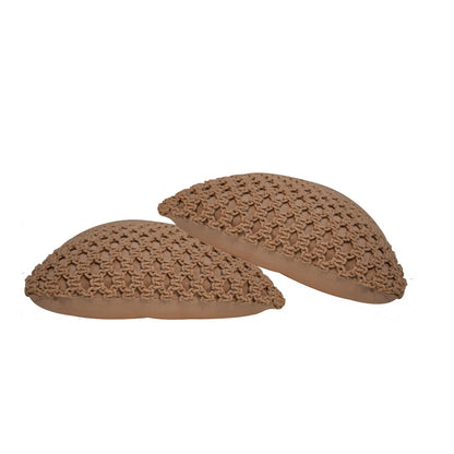 Set of 2 Riomaggiore Coffee Macrame Cushion Covers