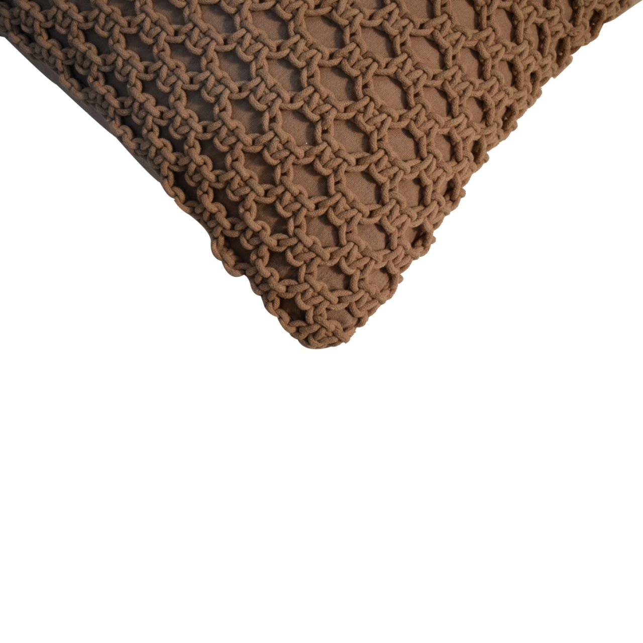 Set of 2 Riomaggiore Coffee Macrame Cushion Covers