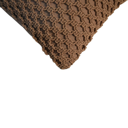 Set of 2 Riomaggiore Coffee Macrame Cushion Covers