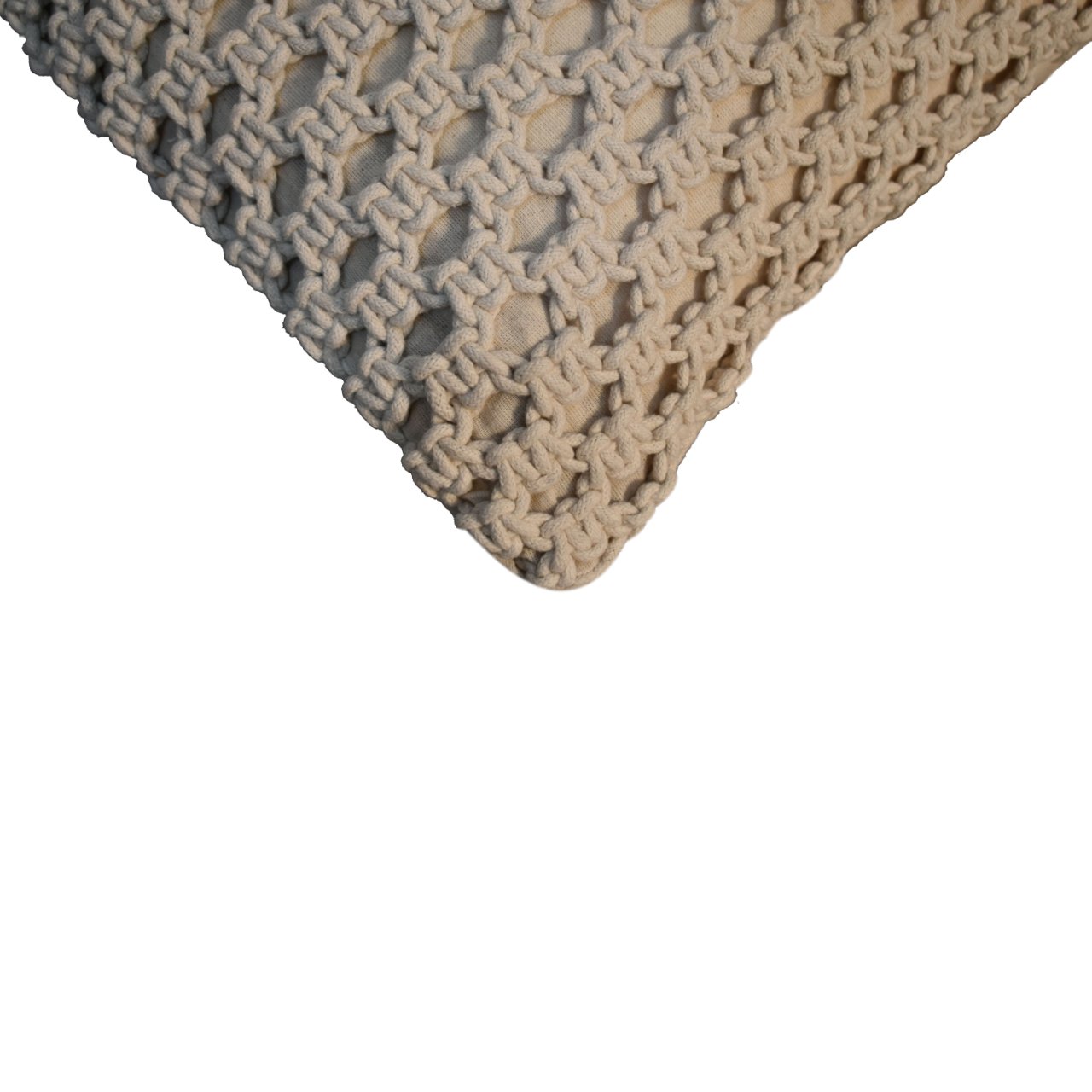 Set of 2 Riomaggiore Natural White Macrame Cushion Covers
