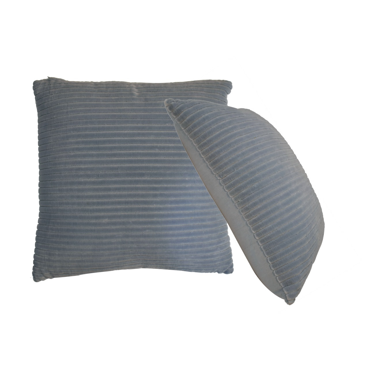 Beynac Set of 2 Ribbed Grey Cushion Covers
