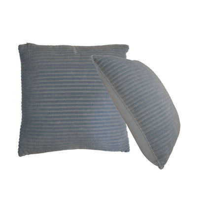 Beynac Set of 2 Ribbed Grey Cushion Covers