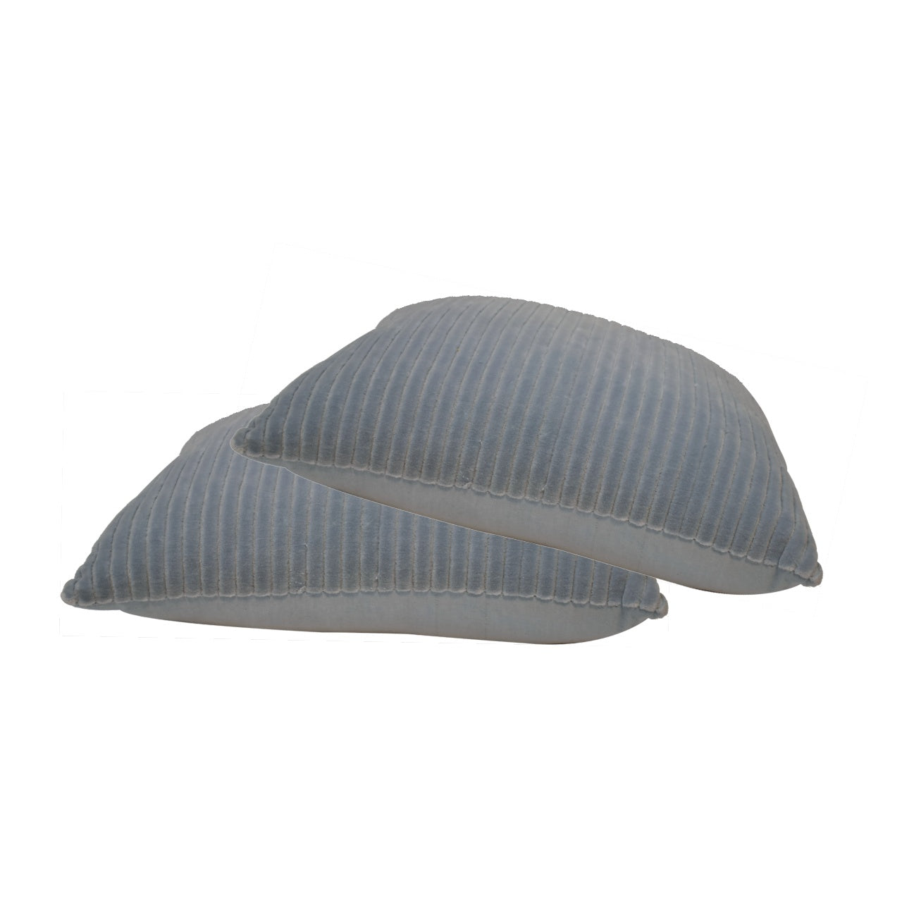 Beynac Set of 2 Ribbed Grey Cushion Covers