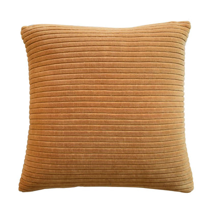 Set of 2 La Roque Ribbed Mustard Cotton Cushion