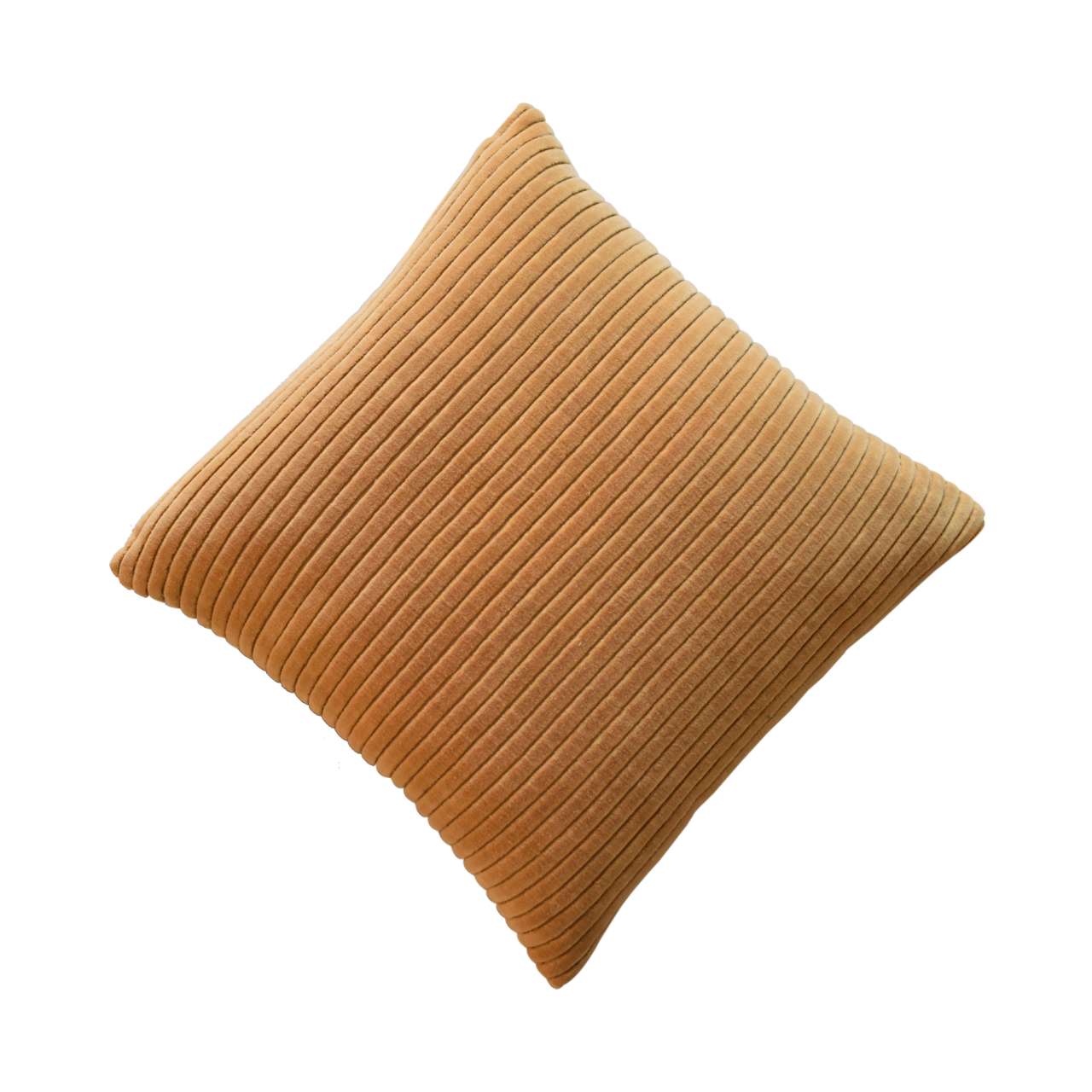 Set of 2 La Roque Ribbed Mustard Cotton Cushion