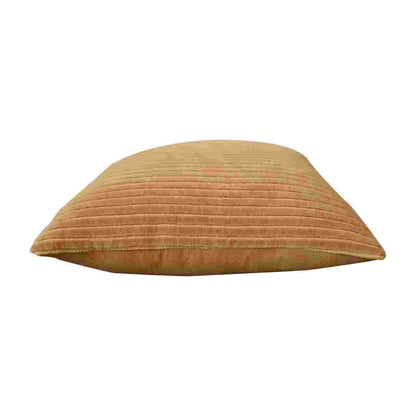 Set of 2 La Roque Ribbed Mustard Cotton Cushion