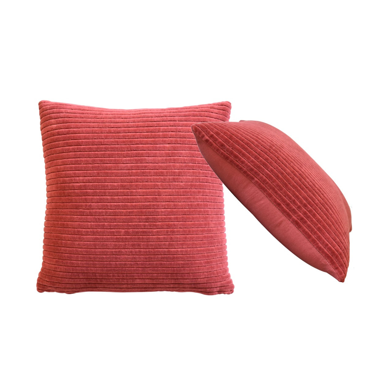 Set of 2 Verezzi Ribbed Red Cushion Covers